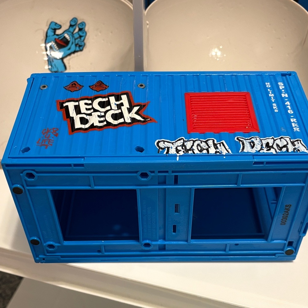 Tech Deck Blue Toy Container